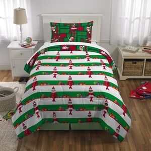 Elf on the Shelf Kids Comforter and Pillowcase, 2-Piece Set, Reversible